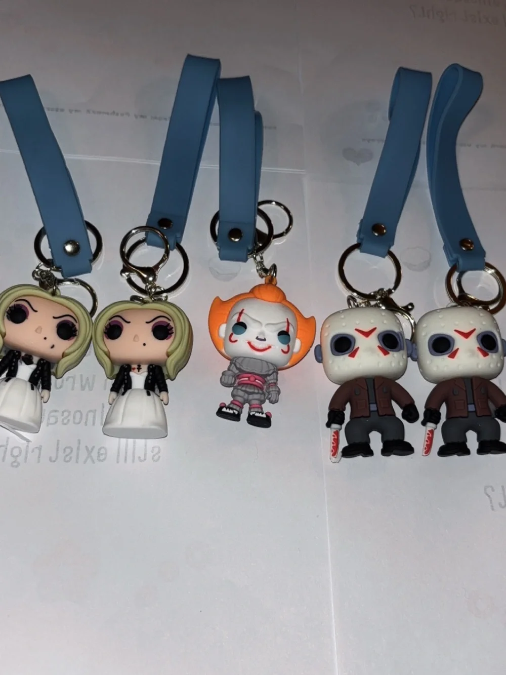 3D horror movie character keychains